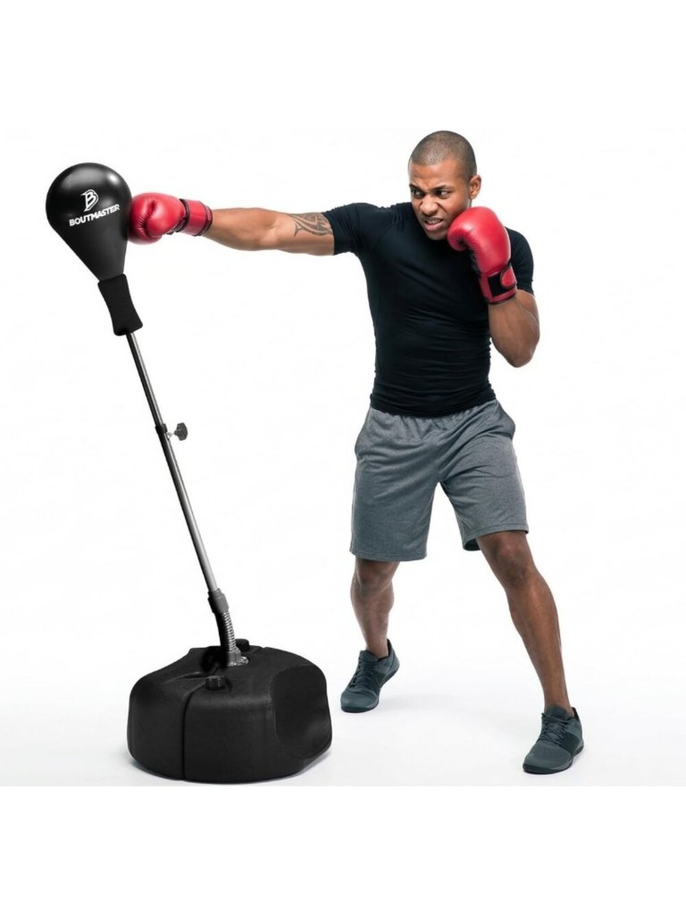Adjustable Punching Bag with Stand - Speed Bag for Teens & Adults, Fitness Gear